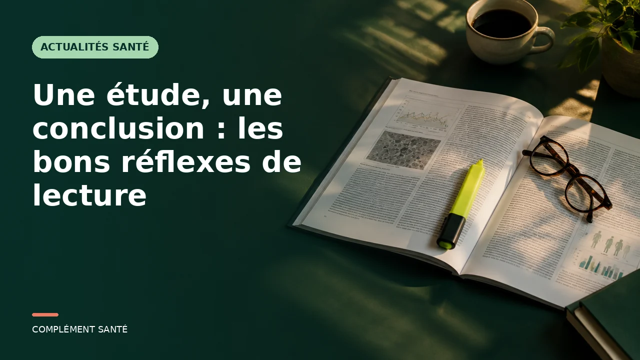 Une étude, une conclusion : les bons réflexes de lecture