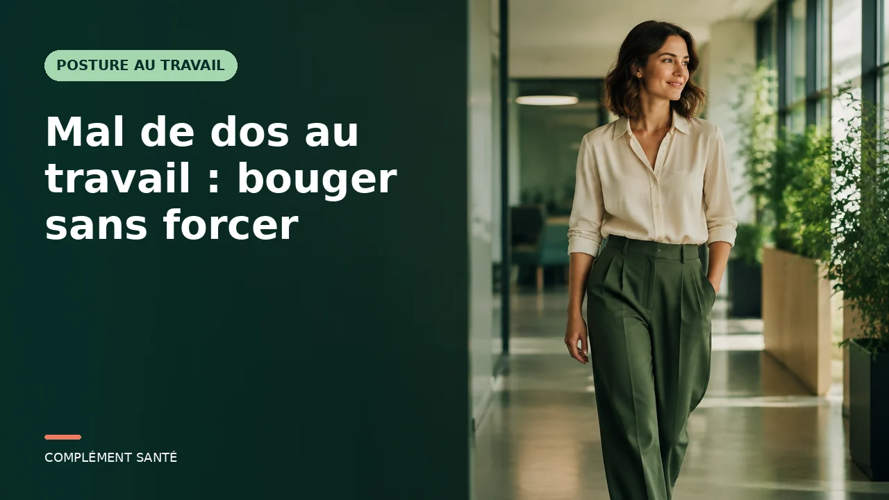 Mal de dos au travail : bouger sans forcer