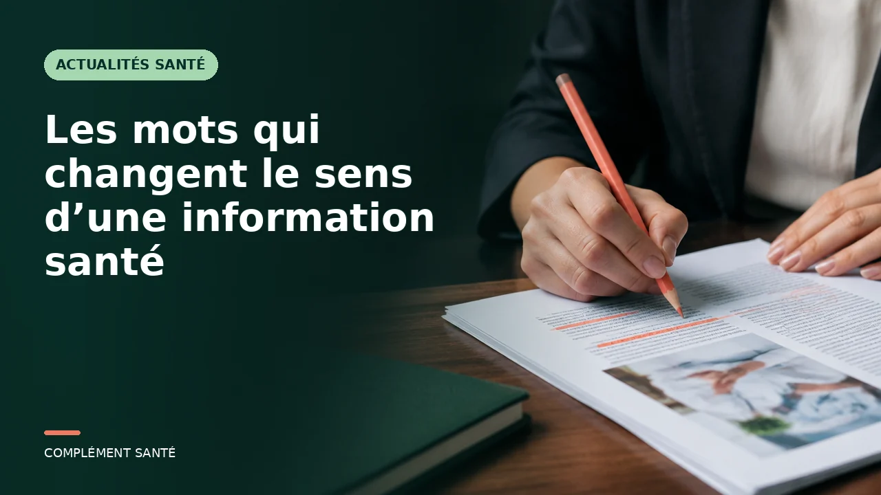 Les mots qui changent le sens d’une information santé