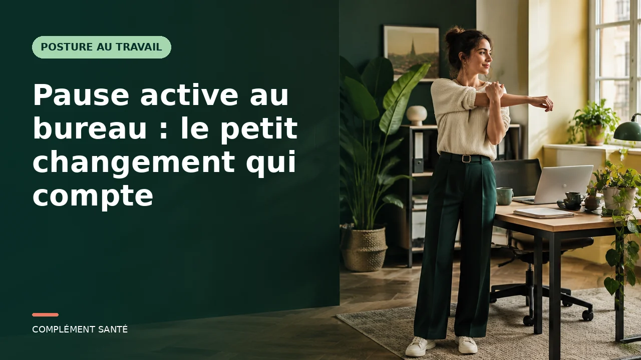 Pause active au bureau : le petit changement qui compte