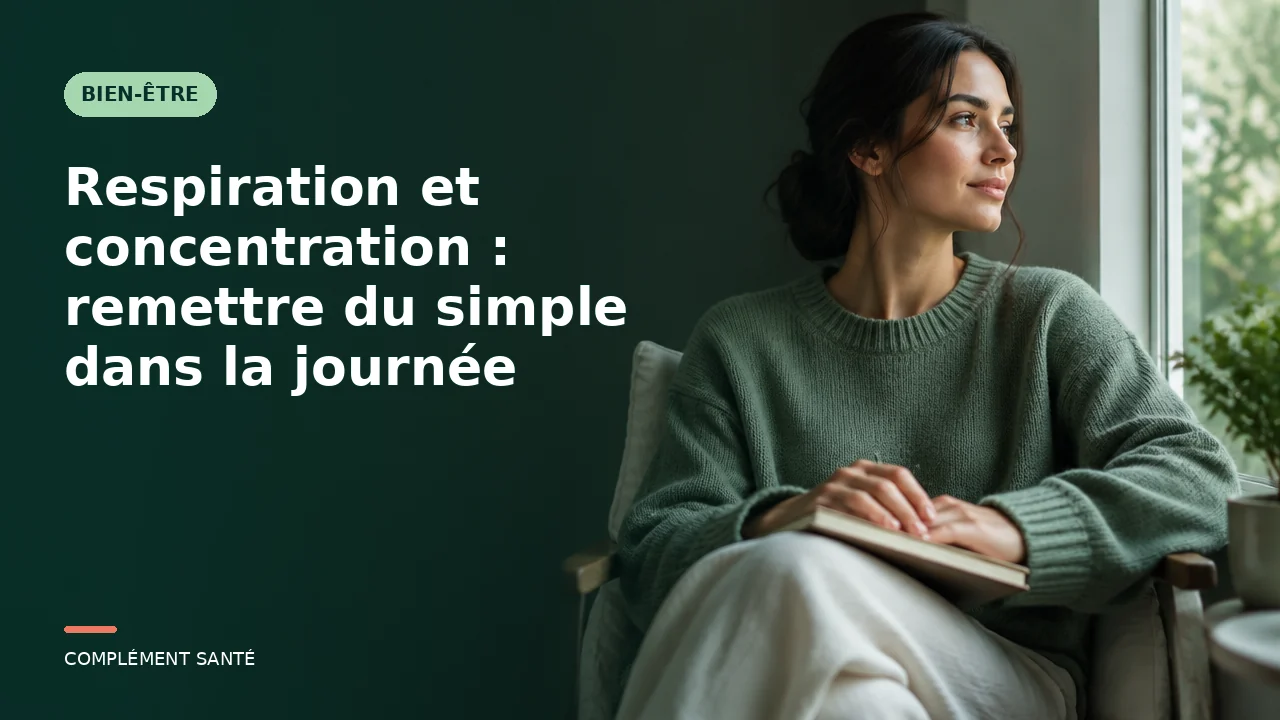 Respiration et concentration : remettre du simple dans la journée